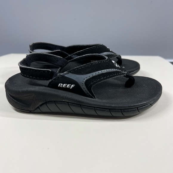 Reef Toddler Sandals Black Slip On Sling Back Summer Pool Boy/Girl size 5/6 - Picture 8 of 8
